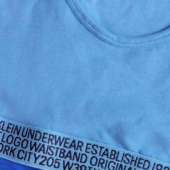 Calvin Klein 1981 Bold Bralette light blue cotton - Picture 2 of 2